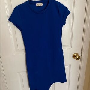 Blue Short Sleeve Dress